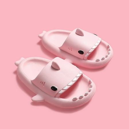 

Franhais Breathable Summer Children Slippers Toddlers Cartoon Three-dimensional Shark Shape Casual Non-slip Bottom Shoes