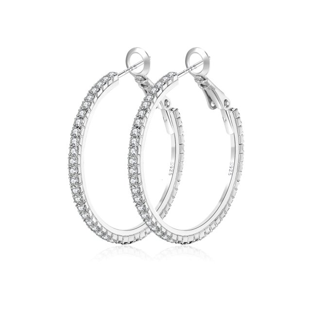 Pendientes de aro de diamantes de imitación dorados Pendientes de aro grandes y finos de moda Pendientes de aro de oro hipoalergénicos para mujeres Regalos de joyería