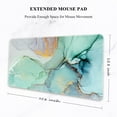 thumbnail image 2 of Extended Mouse Pad, XXL Gaming Mouse Pads, Large Big Mousepad Laptop Computer Keyboard Mat Desk Pad with Non-Slip Base Stitched Edge for Gaming Office, 35.5 x 15.7 inch, Green Marble, 2 of 6