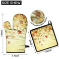 thumbnail image 6 of Fall Leaves Kitchen Oven Mitt and Pot Holder Sets 2 Pcs for Baking, Cooking and Grilling, Heat Resistant Up To 392 °F, 6 of 7