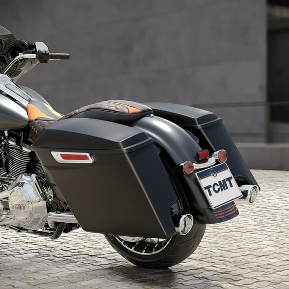 TCMT Matte 5" Stretched Extended Saddlebag Trunk Fits For Harley Touring CVO Road Glide Road King Street Glide Electra Glide Ultra Classic 2014-2023