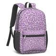 thumbnail image 4 of 17 Inch Lightweight Backpack,PVC Waterproof Oxford Fabric, Ergonomically Designed, with Large Capacity, Leopard Animal Print, 4 of 5