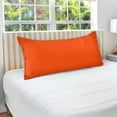 thumbnail image 5 of Coolnut Pure Plain Orange Zipped Velvet Pillowcases 20x40 in, Soft and Cozy Decor Giftsative Plush Pillow Case with Hidden Zipper for Bedroom, Sofa, Couch449, 5 of 7