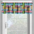 thumbnail image 2 of Ambesonne Abstract Valance Pack of 2, Stars Swirls Lines Dots, 54"X12", Multicolor, 2 of 5