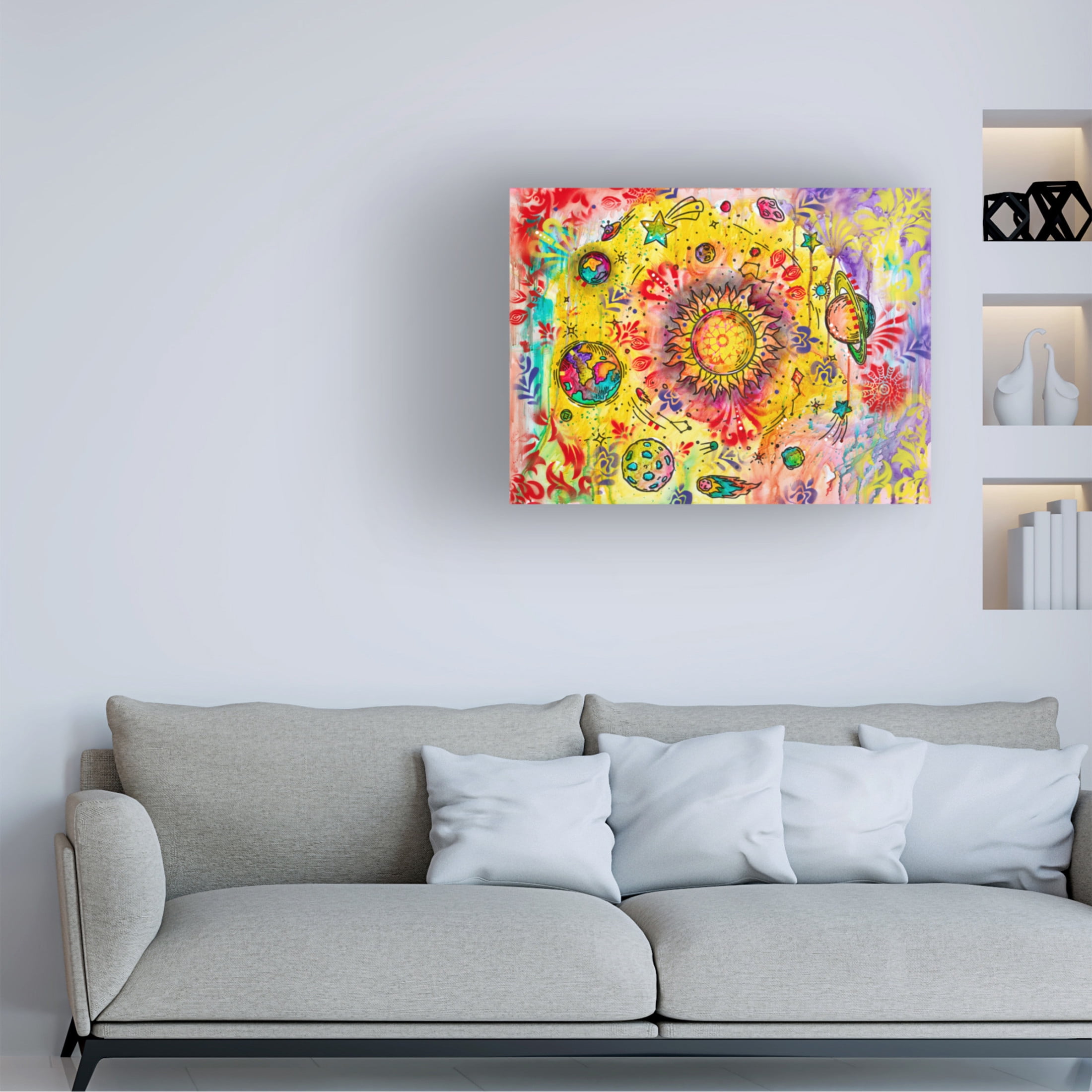 Canvas Wall Art - Dean Russo 'Rotation Around the Sun' Wall Art for Living Room, Bedroom, or Office Décor by Trademark Fine Art - 47 x 35 Inches