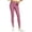 Hot Pink, variant on Women's Workout Leggings, High Rise Stretch Waistband, Side Pockets