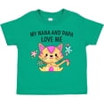thumbnail image 3 of Inktastic My Nana and Papa Love Me with Cute Kitten and Flowers Boys or Girls Toddler T-Shirt, 3 of 5