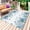 Blue, variant on Green Leaf Outdoor Rug 4x6 Ft - Reversible Patio Rug Outdoor Camping Rugs, Country Blue Purple Botanical Plant Fruits Washable Indoor Outdoor Area Rugs, Non-Slip Outdoor Carpet Runner for Deck/Porch