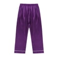 thumbnail image 6 of iiniim Kids Pajamas Set PJS Faux Silk Long Sleeves Button Down Top with Pant Sleepwear Loungewear, 6 of 7
