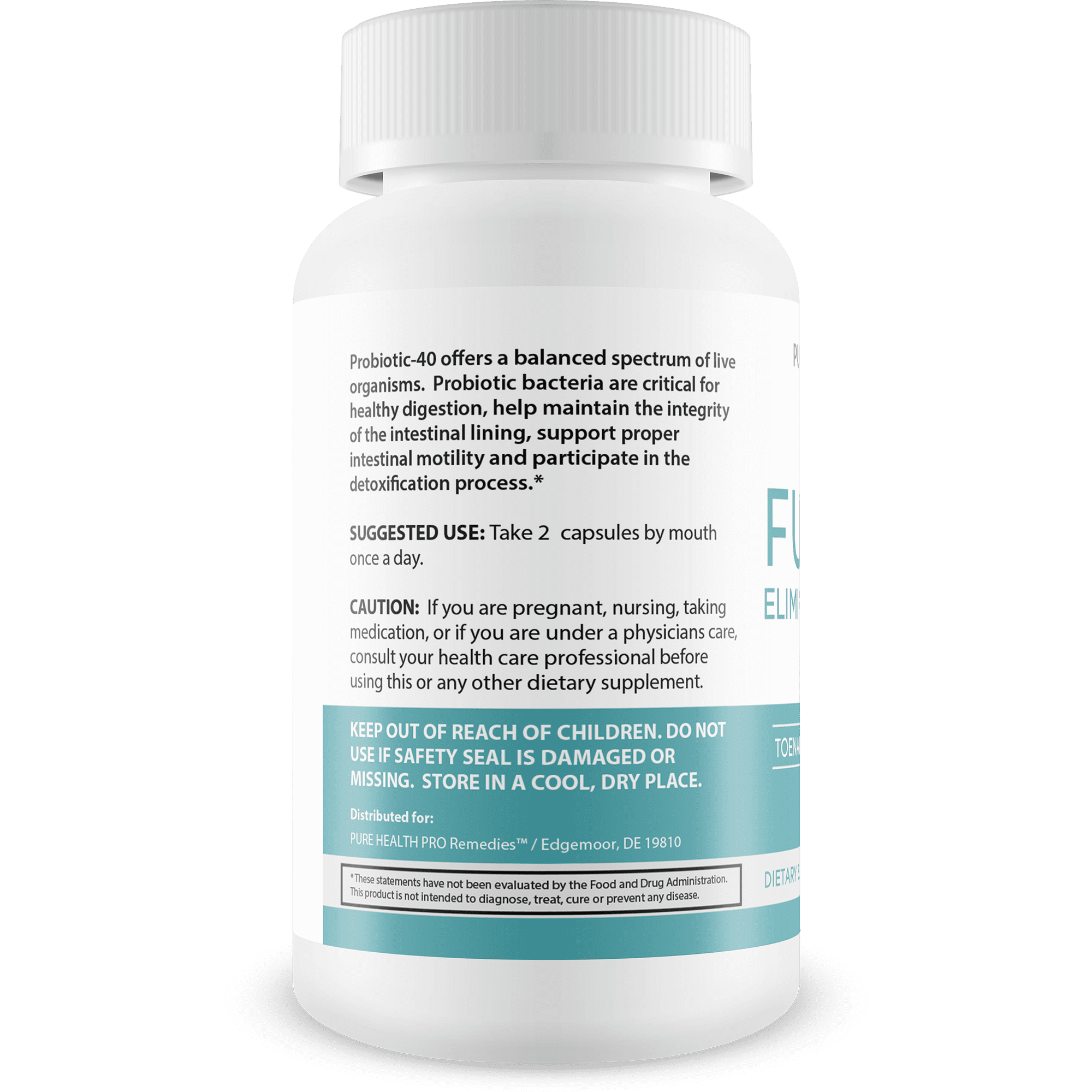 Fungus Elimination Extreme by Pure Health Pro Remedies - Probiotic Toenail Fungus Treatment - Natural Pure Health Fungus Eliminator Probiotics - 30 Servings
