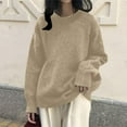 thumbnail image 2 of Women's Sweaters Fall Outfits for Women Petite Friendly Oversized Knit Pullover – Soft Slouchy Fall/Winter Sweater, 2 of 3