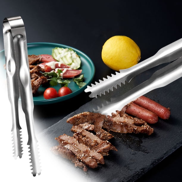 Pinzas para Hielo de Acero Inoxidable Resistente | Pinzas Multiuso para Bloques de Azúcar, Pan y BBQ | Agarre Antideslizante | A Prueba de Óxido y Fácil de Limpiar | Metal de Calidad Alimentaria | 1