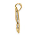 thumbnail image 2 of 14K Yellow Gold Casted Open Back Solid Polished Finish Butterfly Charm Pendant, 2 of 4