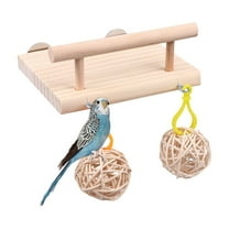 MLINS  Large Bird Parrot Chewing Toy Talking Cactus Pet Mirror Hanging