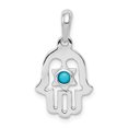 thumbnail image 1 of 14K White Gold Turquoise Chamseh Pendant, 1 of 2