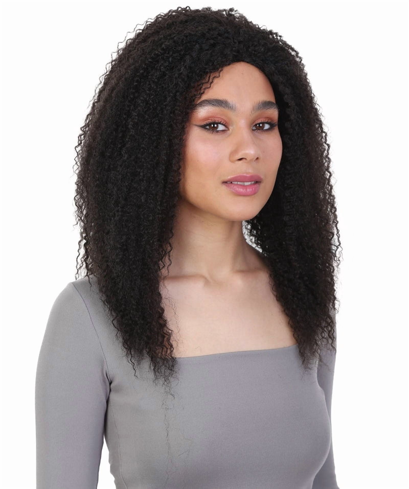 LUXLUXE Rosario Curly Body Waves 20 in Long Half Wig Mix Human Hair and Synthetic Fibers, Multiple Shades of Natural & Blended Colors