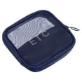 thumbnail image 1 of Uxcell 4.3"x4.3"x0.8" Bolsa de Aseo de Malla para Viaje, Bolsa de Cosméticos de Maquillaje con Cremallera, Azul Marino, 1 of 4