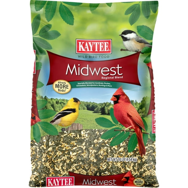 Kaytee Midwest Regional Blend, Wild Bird Feed and Seed, 10 lbs