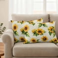 thumbnail image 2 of Sunflower Vintage Outdoor Waterproof Pillow Covers, Spring Summer Flowers Botanical Decorative Rectangle Throw Pillowcase Sofa Cushion Sham for Patio/Couch/Chair, 20"x12" 2 Pack, 2 of 8