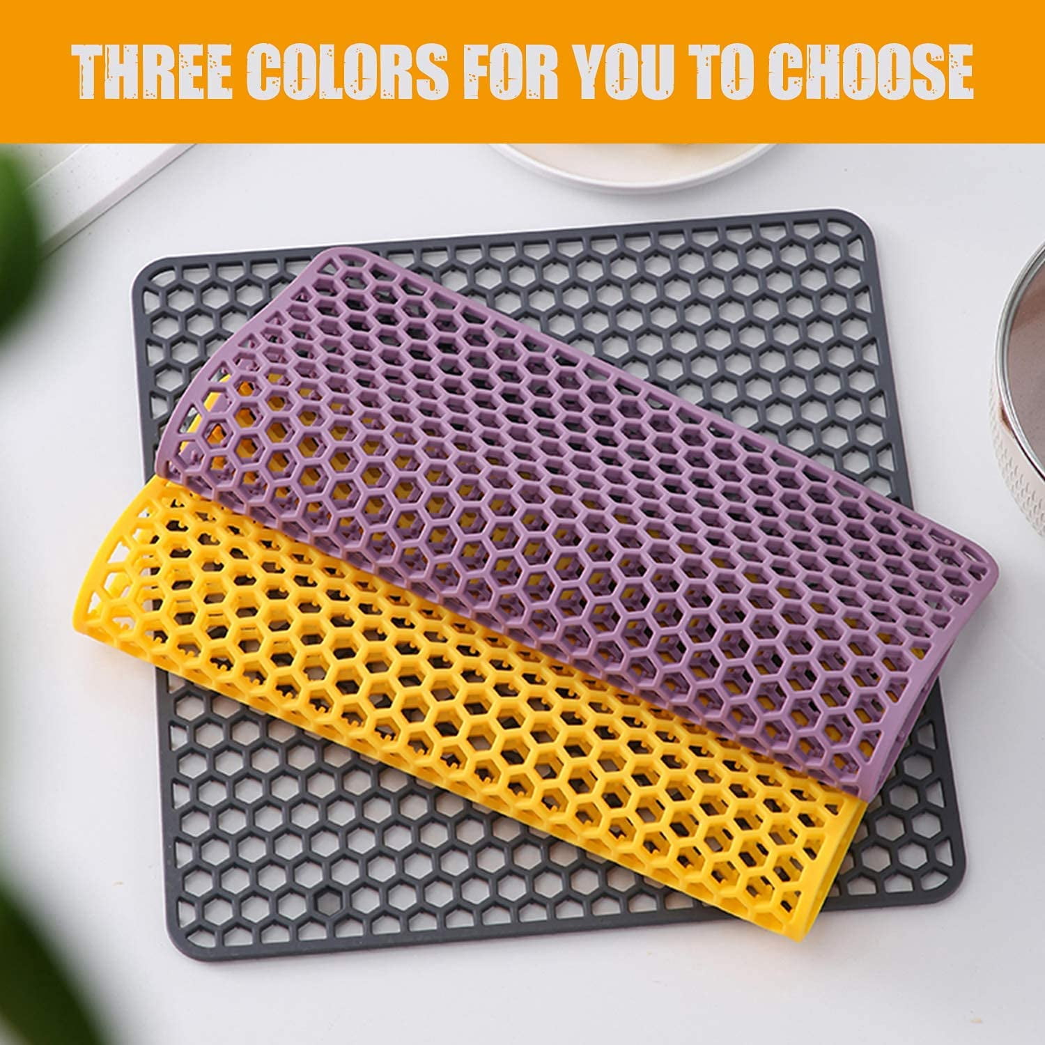 Honeycomb Kitchen Sink Drain Mat Protector Pad Silicone Dish Drying Mat  Silicone Heat Resistant Mat From Sunriseg, $14.99