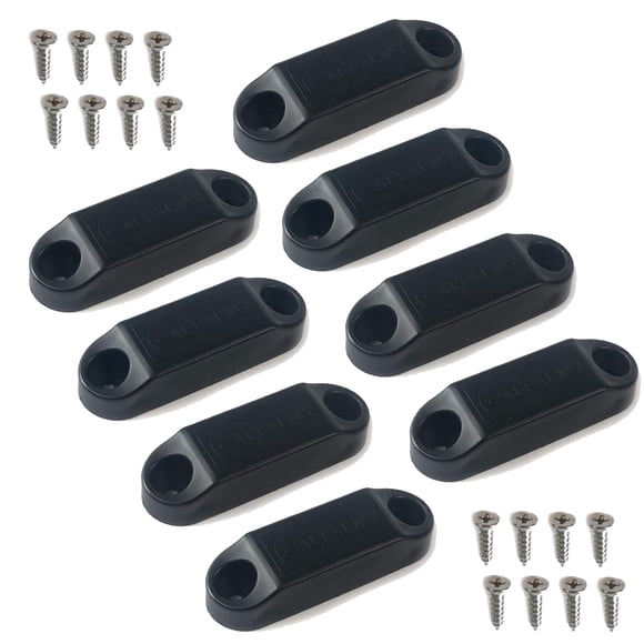 CALPALMY (4 Pairs) Magnetic Baggage Door Catch and Holder Kit - Black RV Storage Door Latch Perfect Alternative for Plastic Spring Clips for Use in C