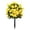 Yellow, variant on Guodhu artificial topiary ball flowers,Rhododendron Artificial Tree Stake for Outdoor Patio, Lifelike Peony Flower Plant with Ground Spike, All Seasonoutdoor artificial shrubs with stake(Hot Pink)