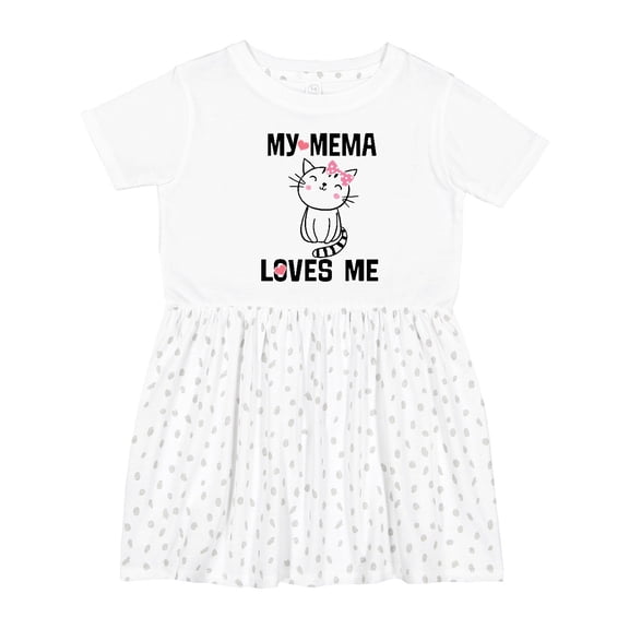 Inktastic My Mema Loves Me Girls Girls Toddler Dress