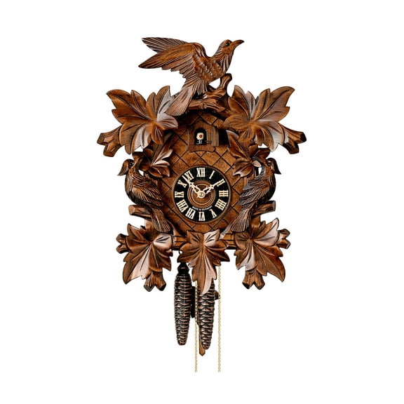 Cuckoo Clock Seven Leaves, three Birds