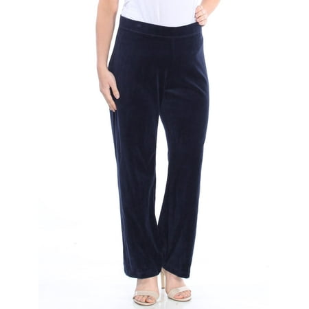 STYLE & COMPANY Womens Navy Velour Boot Cut Active Wear Pants  Size: