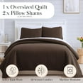 thumbnail image 3 of Southshore Fine Living, Inc. Full/Queen Quilt Bedding Set, Queen Size Bedspread, Chocolate Brown, 3 of 10