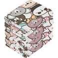 thumbnail image 3 of Cartoon Bear Panda Koala Washcloth 12x12in Set, 2 Pack Absorbent Cotton Towel Square Kitchen Dishes Towels, Soft Cleaning Face Hand Towel Fast Drying, 3 of 7