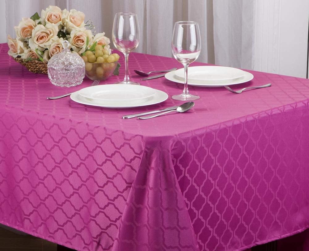 Mantel de tela Harriet Jacquard estampado decoración de mesa, 4 tamaños, 9 colores sólidos - Imagen 14 de 24