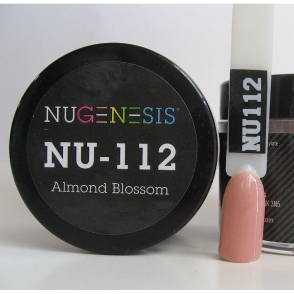 NUGENESIS Nail Color Dip Dipping Powder 1oz/jar - NU112 Almond Blossom