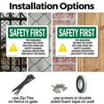 thumbnail image 3 of (2 Pack) PPE Required Beyond This Point With Symbol OSHA Safety First Sign, 3 of 8