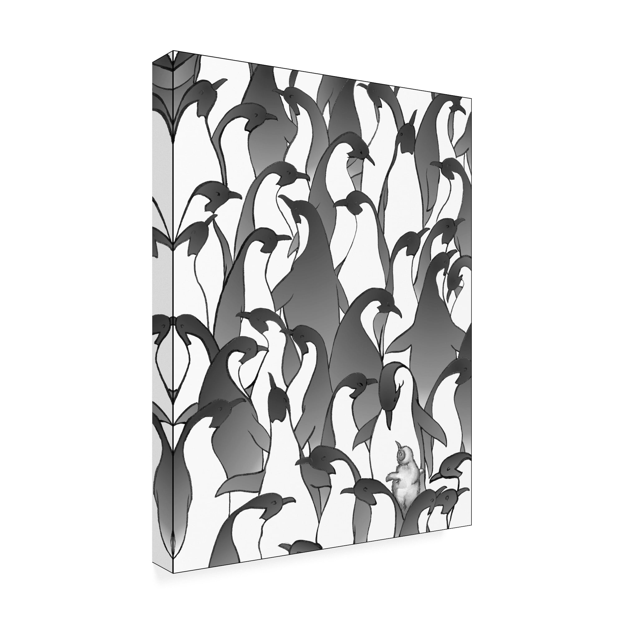 Trademark Fine Art 'Penguin Family I' Canvas Art by Charles Swinford