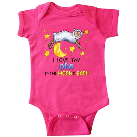 

Inktastic I Love my Opa to the Moon and Back Cute Sheep Gift Baby Boy or Baby Girl Bodysuit