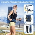 thumbnail image 4 of Folding Camping Chair with Canopy Shade, 30W Solar Charging Panel, Footrest, Cup Holder & Cooler Bag for Camping, BBQ & Picnic (1 Pack), 4 of 7