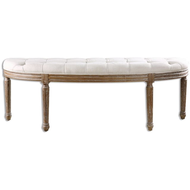 Uttermost Banc Blanc Capitonné Leggett