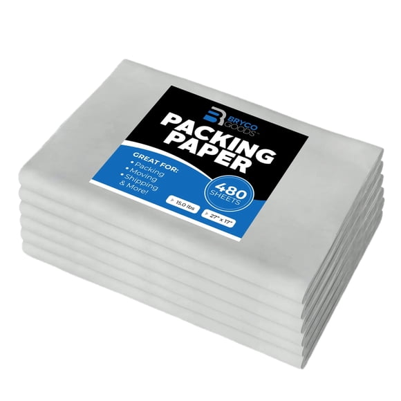 Hojas de papel para embalaje Bryco Goods, 15 libras, 480 hojas, 27 x 17