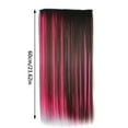 thumbnail image 3 of XIAQUJ Color Highlights Five Clip Hair Extensions Straight Hair Wig Piece Hair Curtain E, 3 of 4