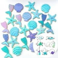 thumbnail image 3 of Shoreew 8Pcs Ocean Animal Cookie Cutters Mermaid Tail Starfish Seashell Shark Shapes Sea Themed Biscuit Molds Stainless Steel Fondant Cutters Birthday Party Decoration, 3 of 6