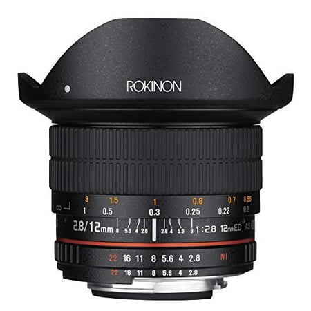 Rokinon 12mm F2.8 Ultra Wide Fisheye Lens for Nikon DSLR Cameras - Full Frame Compatible