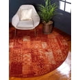 thumbnail image 2 of Unique Loom Tapis Rustique d'Automne 3 Pieds 3 x 3 Pieds 3 Rond Terre Cuite/bourgogne, 2 of 10