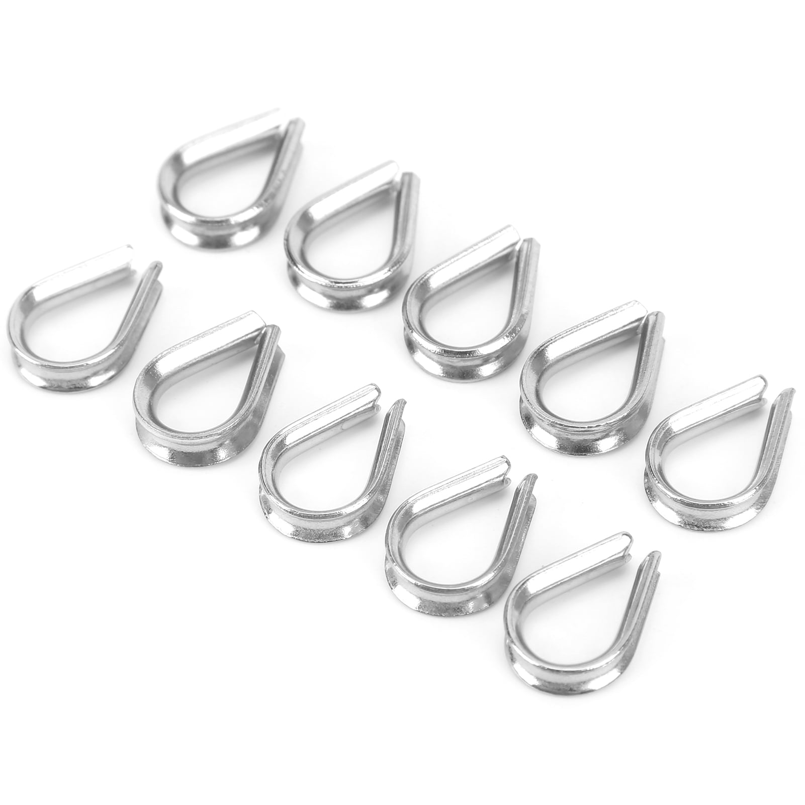 Ymiko Stainless Steel Thimbles Clip,Boat Wire Rope Clamp,2MM Stainless