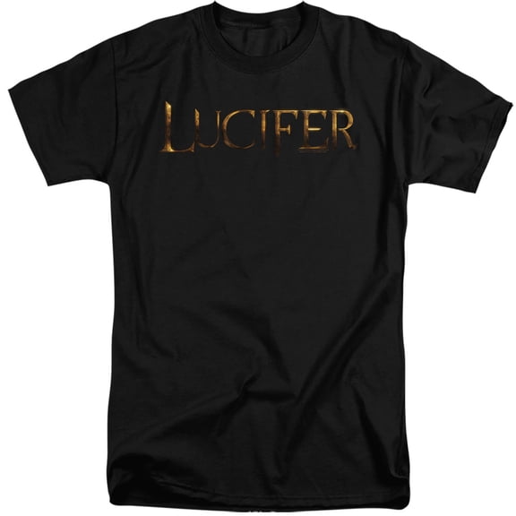Lucifer Logo Unisex Adult Tall T Shirt,Black, 2X-Large