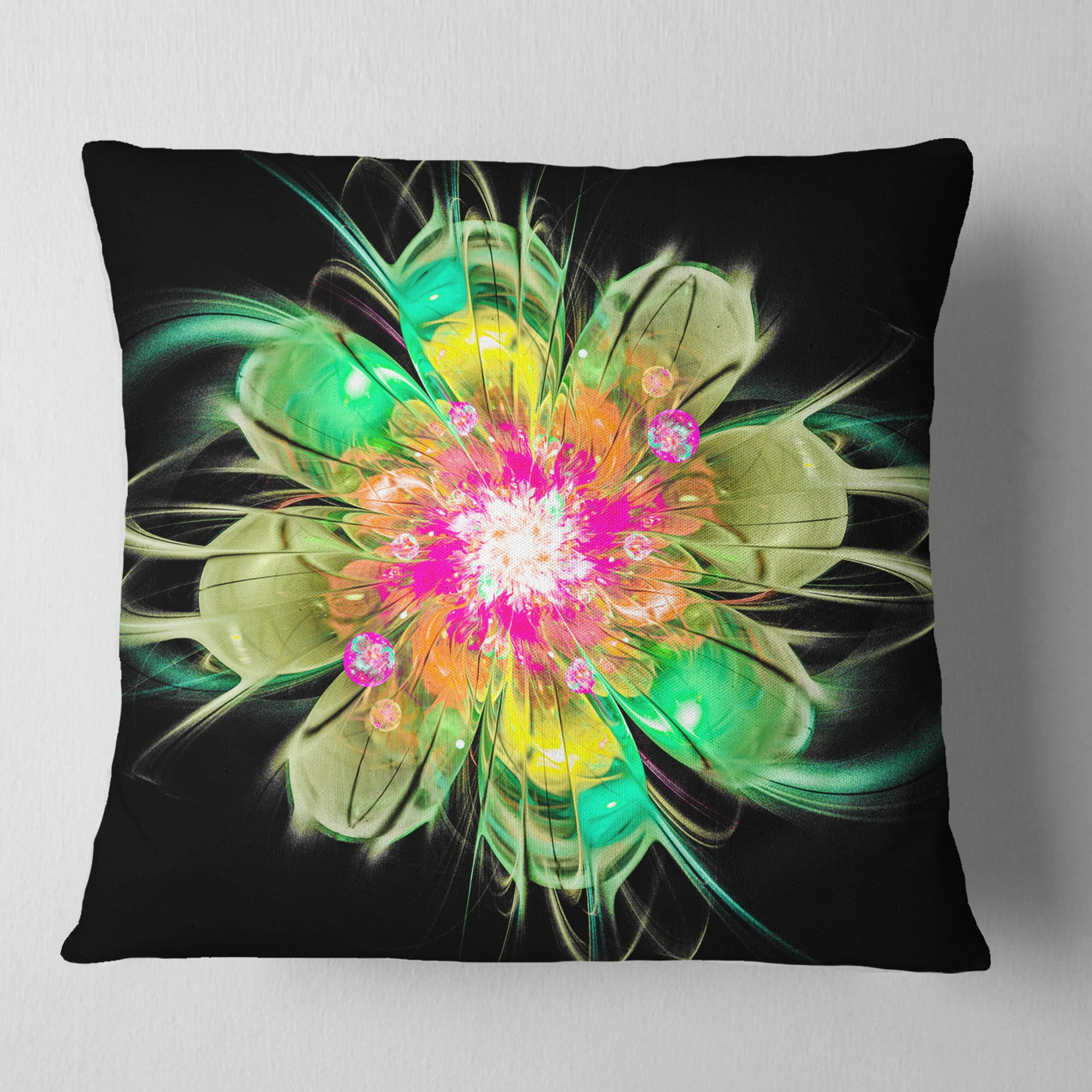 Designart 16" x 16" Green Polyester Throw Pillow