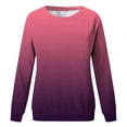 thumbnail image 3 of LUOGENLI Hoodies Sweatshirts for Girls Size 78 Girls' Autumn and Winter Gradient Printed Round Neck Long Sleeved Casual Hoodless Sweatshirt Dark 2-3 Years, 3 of 3