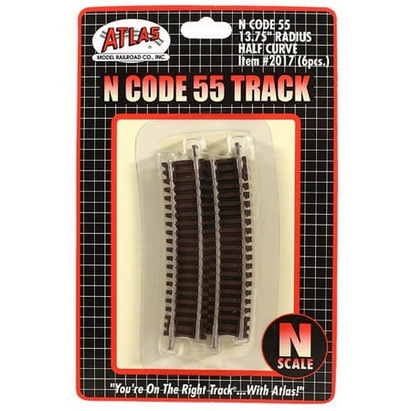 Atlas 2017 N Scale Code 55 13.75" Radius Half Curve