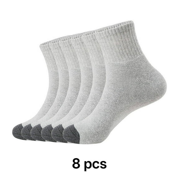 TELOLY Crew Socks Men,High-Quality Materials Mens Work Socks,Comfortable Mens Socks Size 10-13,Gray