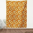 thumbnail image 3 of Floral Fabric by the Yard Upholstery, Repeating Botany Pattern with Abstract Autumn Flora, Decorative Fabric for DIY and Home Accents, Yellow Orange by Ambesonne, 3 of 4